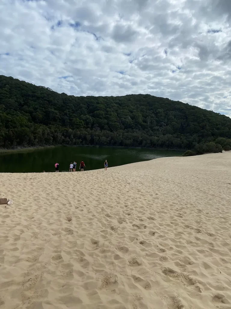 Sand dunes at lake Wabby Fraser island