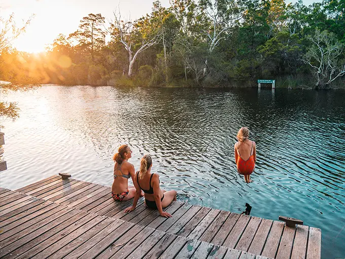 Swimming in the noosa everglades