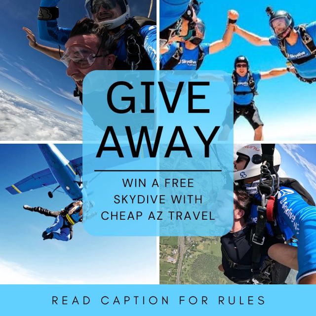***Competition over and winner announced*** 

We are giving one lucky winner a chance to win a @skydiveaustralia skydive in any of there locations around Oz 🪂🇦🇺

Giveaway rules:
1. Follow @cheapaz.travel & @jamie_stapleton97 
2. Tag a friend in the comments 
3. Share to your story

Every friend tagged is an additional entry & the winner will be announce Sunday 14 January. The winner will only be announced on this page so don’t trust any messages coming from other pages.

If you’re not in it you can’t win it 😉

#skydiveaustralia #skydive